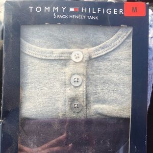 Tommy Hilfiger Gray and Navy Henley Tank Top Pack